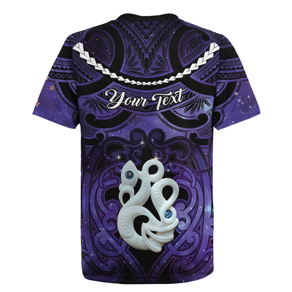 Personalised Maori Matariki Manaia Waiporoporo Rugby Jersey Maori Kowhaiwhai Pattern Galaxy