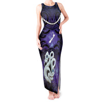 Personalised Maori Matariki Manaia Waiporoporo Tank Maxi Dress Maori Kowhaiwhai Pattern Galaxy