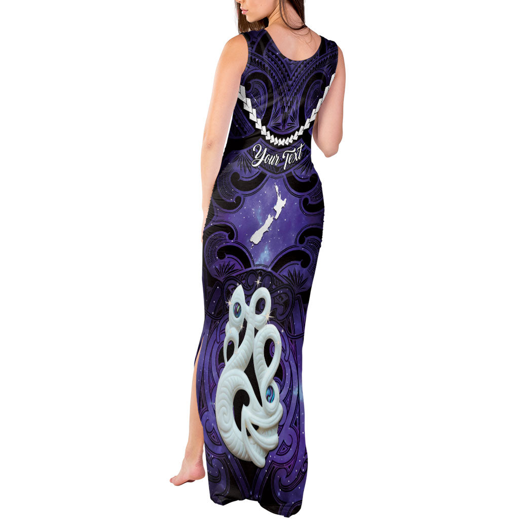 Personalised Maori Matariki Manaia Waiporoporo Tank Maxi Dress Maori Kowhaiwhai Pattern Galaxy