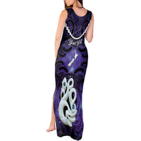 Personalised Maori Matariki Manaia Waiporoporo Tank Maxi Dress Maori Kowhaiwhai Pattern Galaxy