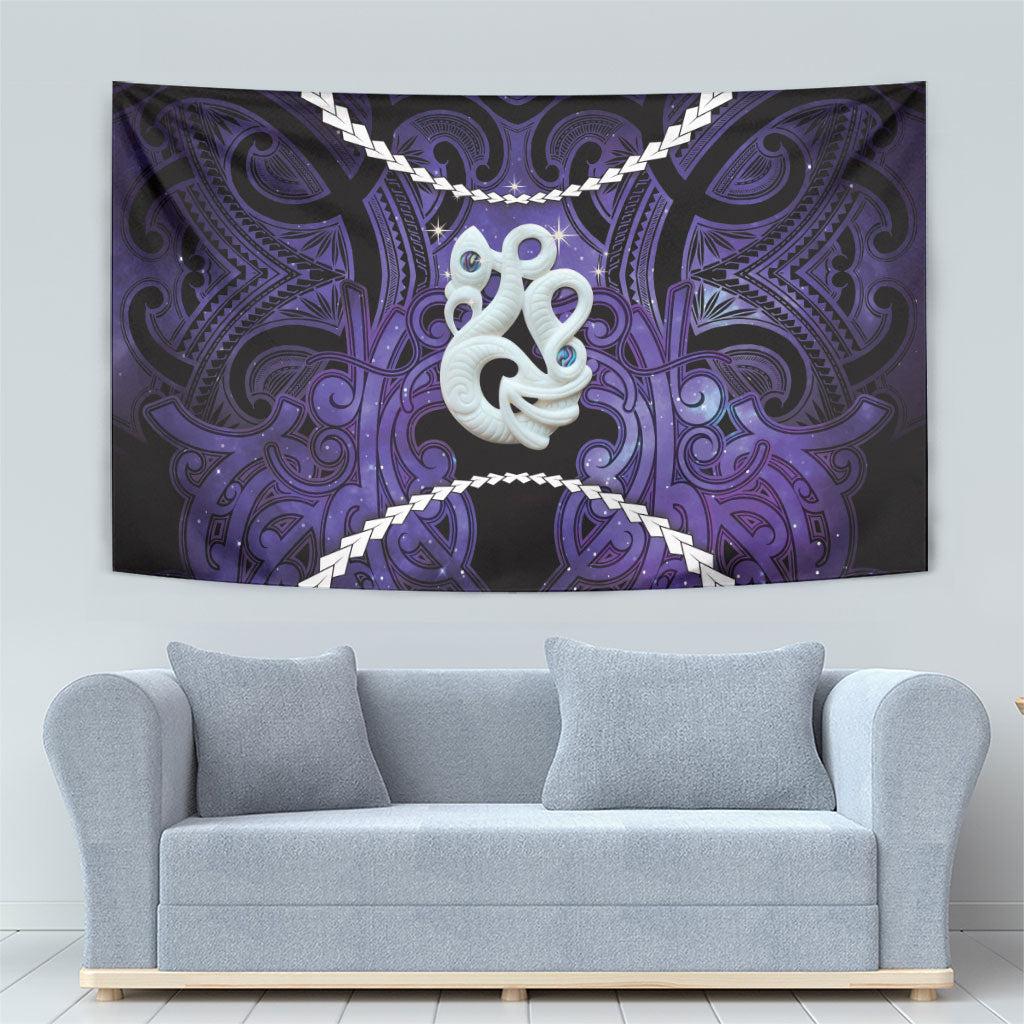 Maori Matariki Manaia Waiporoporo Tapestry Maori Kowhaiwhai Pattern Galaxy