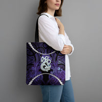 Maori Matariki Manaia Waiporoporo Tote Bag Maori Kowhaiwhai Pattern Galaxy