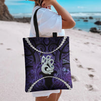 Maori Matariki Manaia Waiporoporo Tote Bag Maori Kowhaiwhai Pattern Galaxy