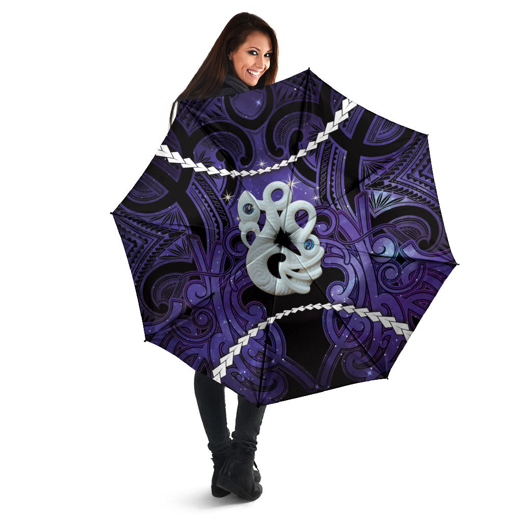 Maori Matariki Manaia Waiporoporo Umbrella Maori Kowhaiwhai Pattern Galaxy