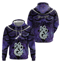Personalised Maori Matariki Manaia Waiporoporo Zip Hoodie Maori Kowhaiwhai Pattern Galaxy