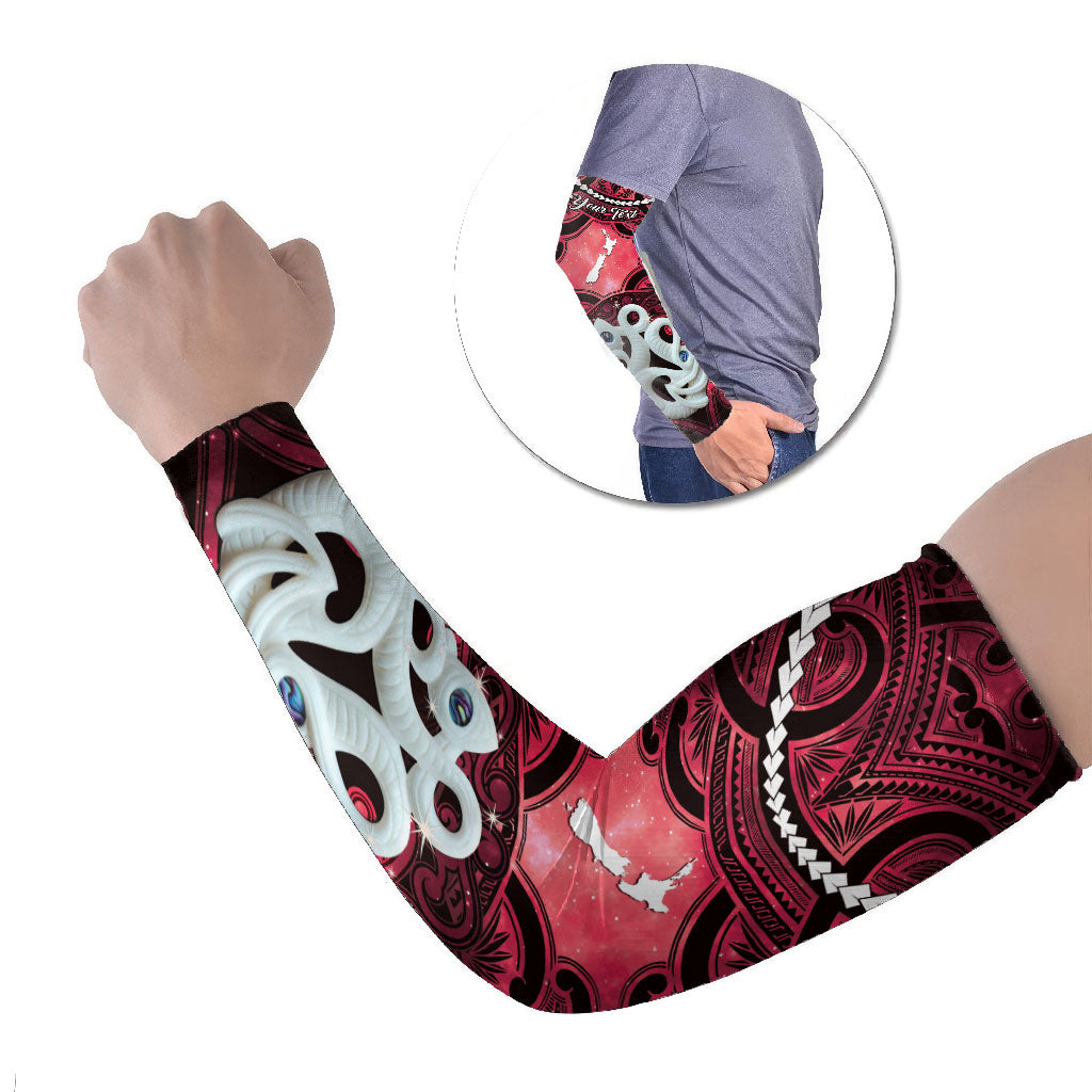 Personalised Maori Matariki Manaia Whero Arm Sleeves Maori Kowhaiwhai Pattern Galaxy