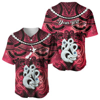 Personalised Maori Matariki Manaia Whero Baseball Jersey Maori Kowhaiwhai Pattern Galaxy