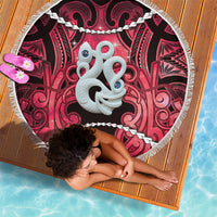 Maori Matariki Manaia Whero Beach Blanket Maori Kowhaiwhai Pattern Galaxy