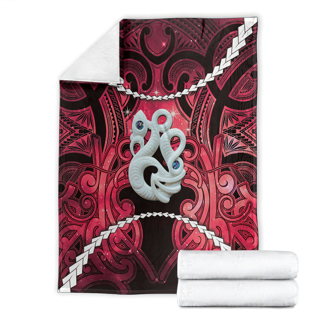 Maori Matariki Manaia Whero Blanket Maori Kowhaiwhai Pattern Galaxy