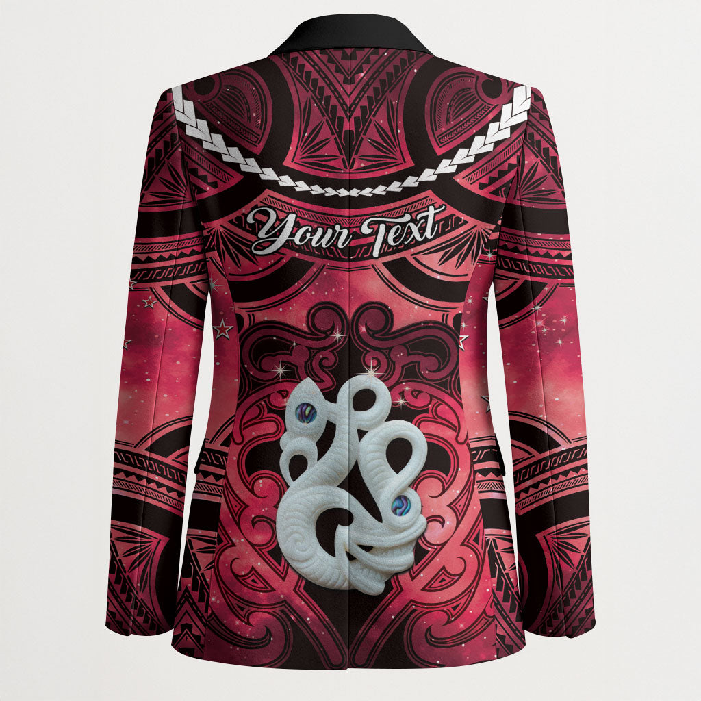 Personalised Maori Matariki Manaia Whero Blazer Maori Kowhaiwhai Pattern Galaxy