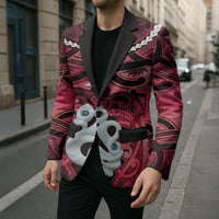 Personalised Maori Matariki Manaia Whero Blazer Maori Kowhaiwhai Pattern Galaxy