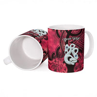 Personalised Maori Matariki Manaia Whero Ceramic Mug Maori Kowhaiwhai Pattern Galaxy