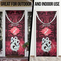 Personalised Maori Matariki Manaia Whero Door Cover Maori Kowhaiwhai Pattern Galaxy