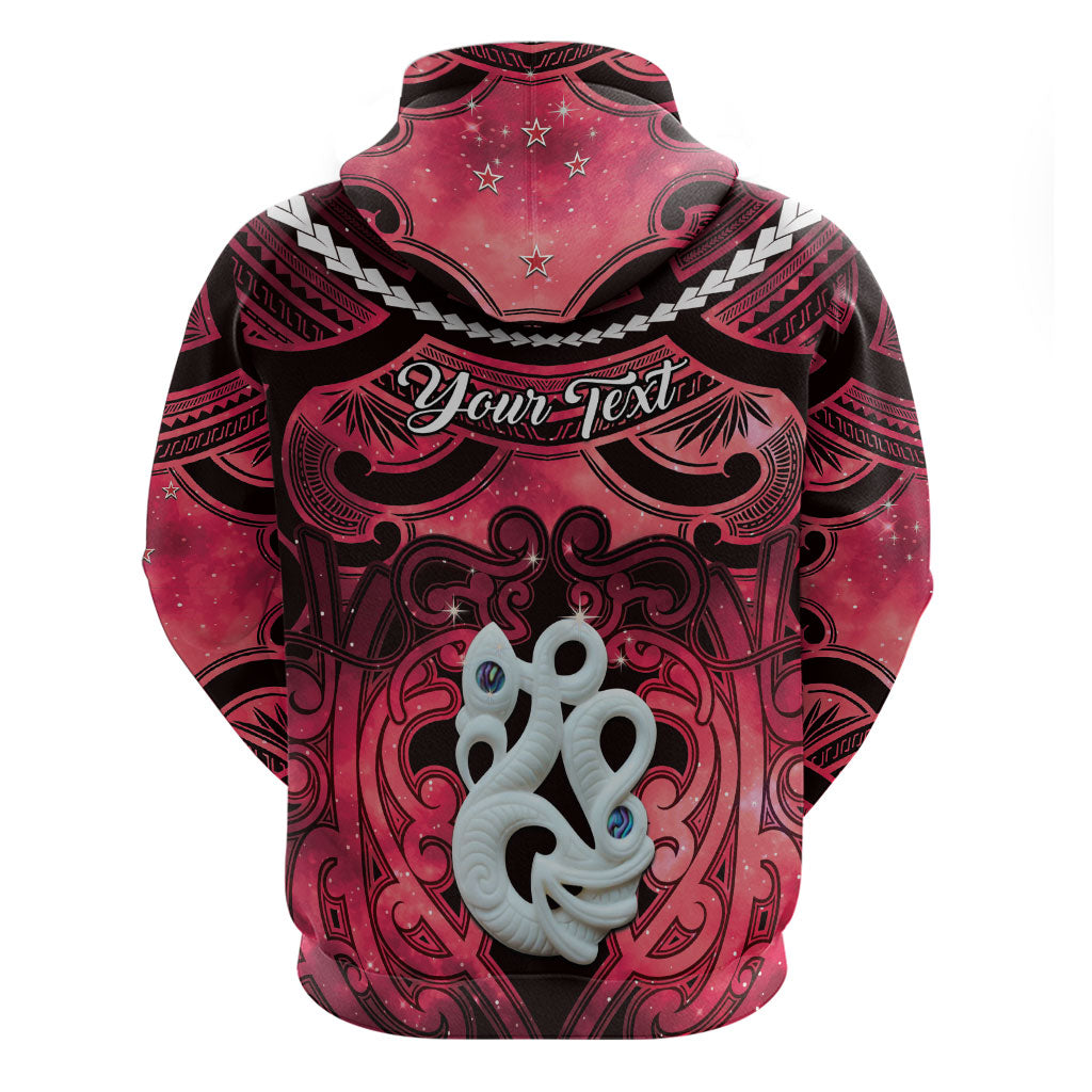 Personalised Maori Matariki Manaia Whero Hoodie Maori Kowhaiwhai Pattern Galaxy