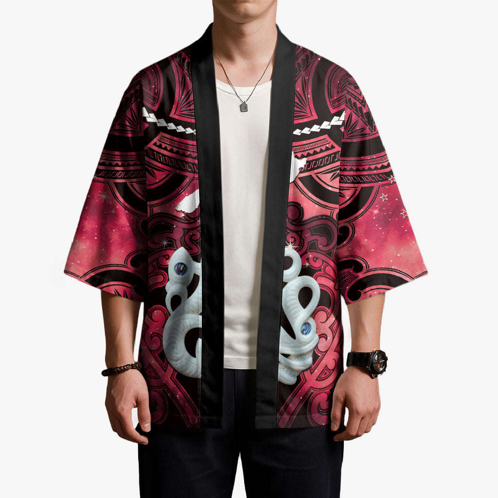 Personalised Maori Matariki Manaia Whero Kimono Maori Kowhaiwhai Pattern Galaxy