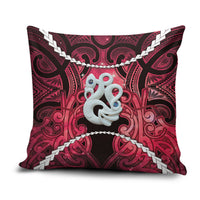 Maori Matariki Manaia Whero Pillow Cover Maori Kowhaiwhai Pattern Galaxy