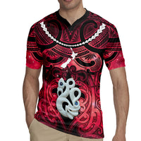Personalised Maori Matariki Manaia Whero Rugby Jersey Maori Kowhaiwhai Pattern Galaxy