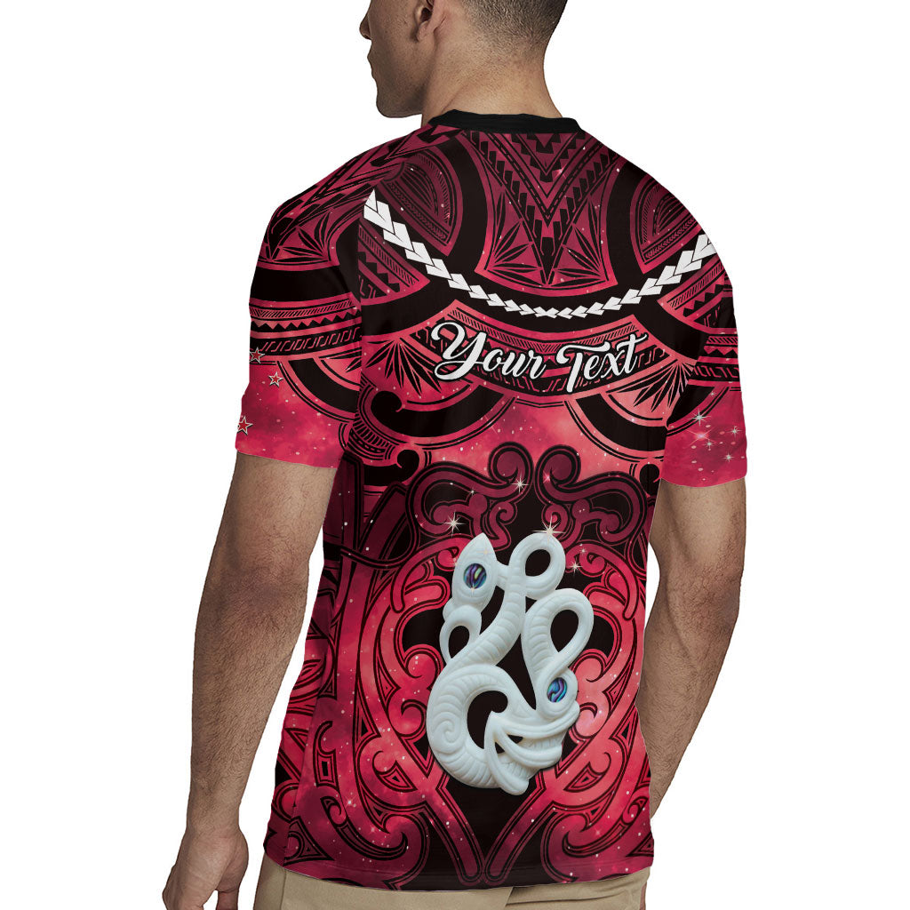 Personalised Maori Matariki Manaia Whero Rugby Jersey Maori Kowhaiwhai Pattern Galaxy