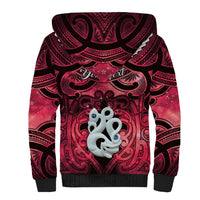 Personalised Maori Matariki Manaia Whero Sherpa Hoodie Maori Kowhaiwhai Pattern Galaxy