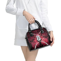 Maori Matariki Manaia Whero Shoulder Handbag Maori Kowhaiwhai Pattern Galaxy