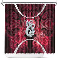 Maori Matariki Manaia Whero Shower Curtain Maori Kowhaiwhai Pattern Galaxy