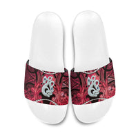 Maori Matariki Manaia Whero Slide Sandals Maori Kowhaiwhai Pattern Galaxy