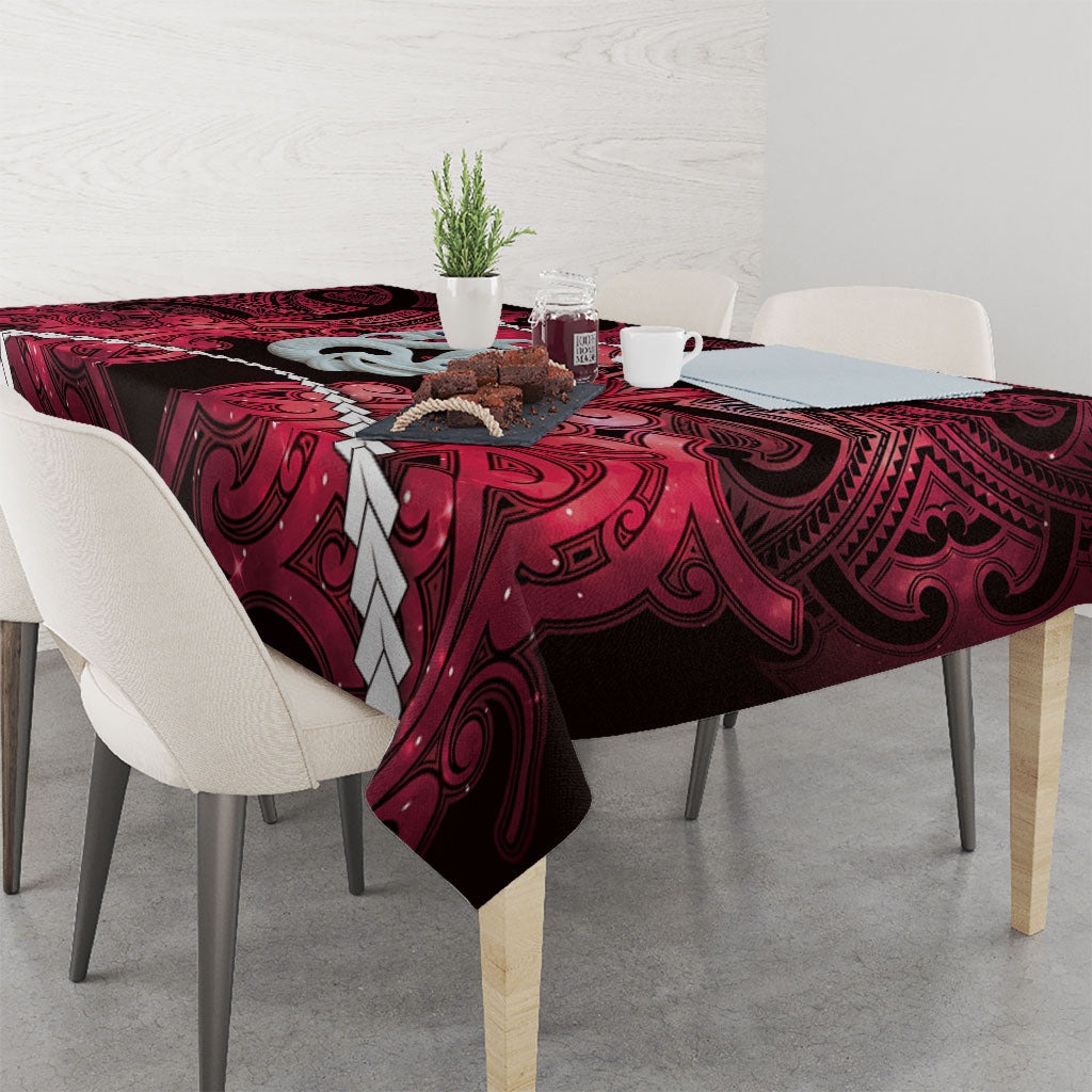 Maori Matariki Manaia Whero Tablecloth Maori Kowhaiwhai Pattern Galaxy