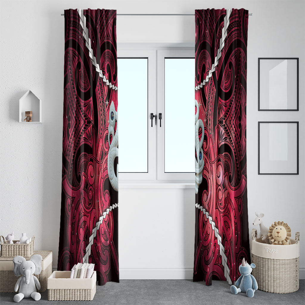 Maori Matariki Manaia Whero Window Curtain Maori Kowhaiwhai Pattern Galaxy