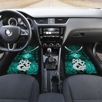 Personalised Maori Matariki Manaia Turquoise Car Mats Maori Kowhaiwhai Pattern Galaxy