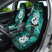 Maori Matariki Manaia Turquoise Car Seat Cover Maori Kowhaiwhai Pattern Galaxy
