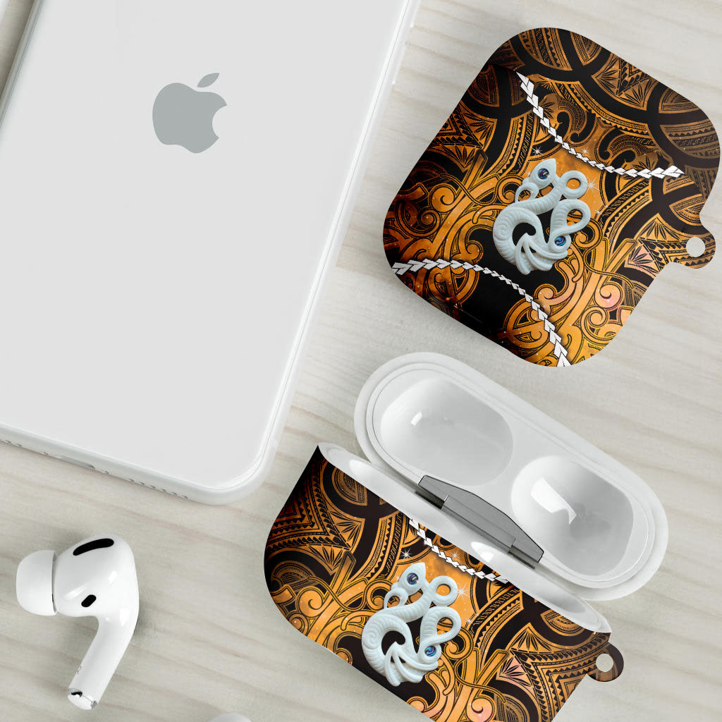 Maori Matariki Manaia Kowhai AirPods Case Maori Kowhaiwhai Pattern Galaxy