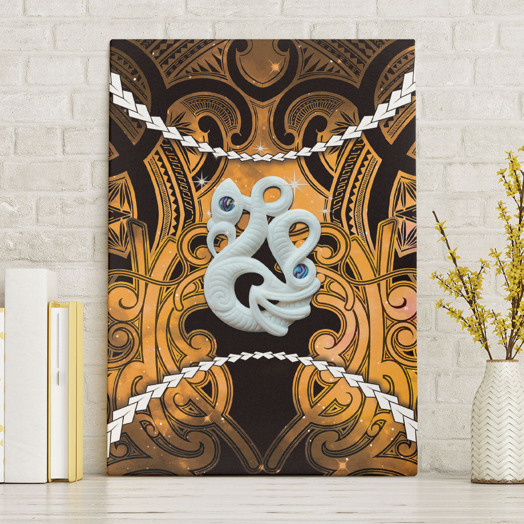 Maori Matariki Manaia Kowhai Canvas Wall Art Maori Kowhaiwhai Pattern Galaxy