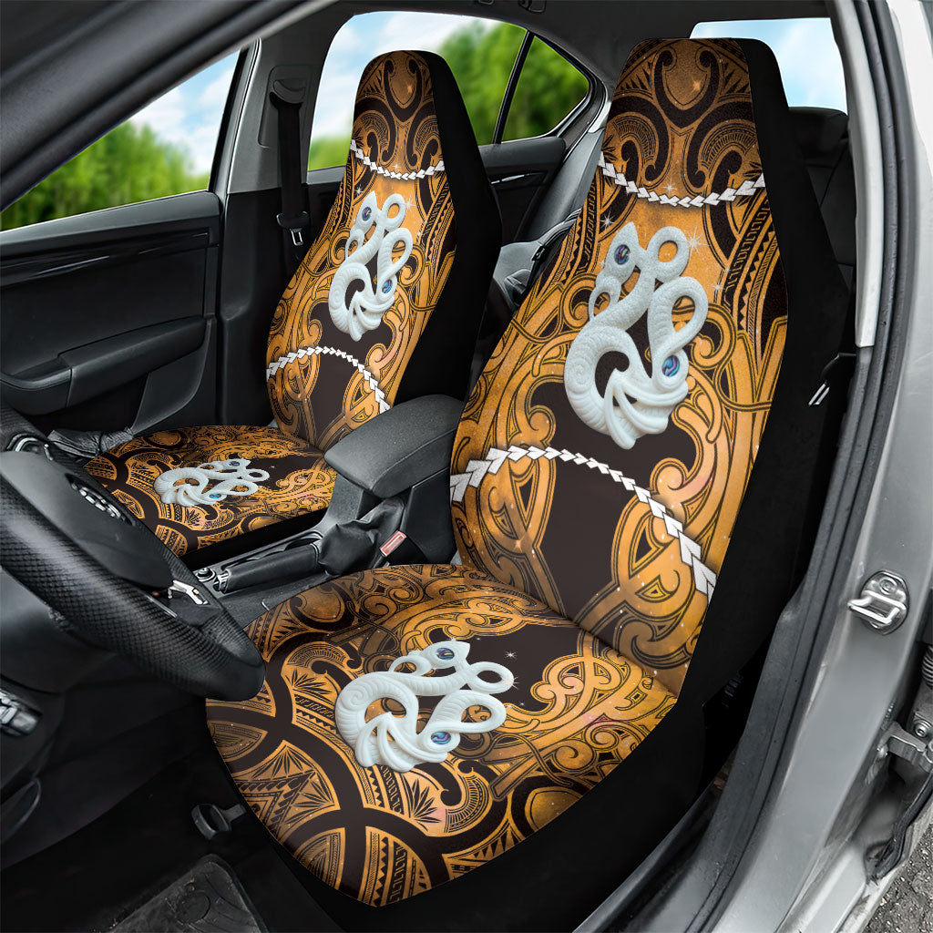 Maori Matariki Manaia Kowhai Car Seat Cover Maori Kowhaiwhai Pattern Galaxy