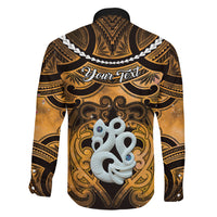 Personalised Maori Matariki Manaia Kowhai Family Matching Mermaid Dress and Hawaiian Shirt Maori Kowhaiwhai Pattern Galaxy LT01 - Polynesian Pride