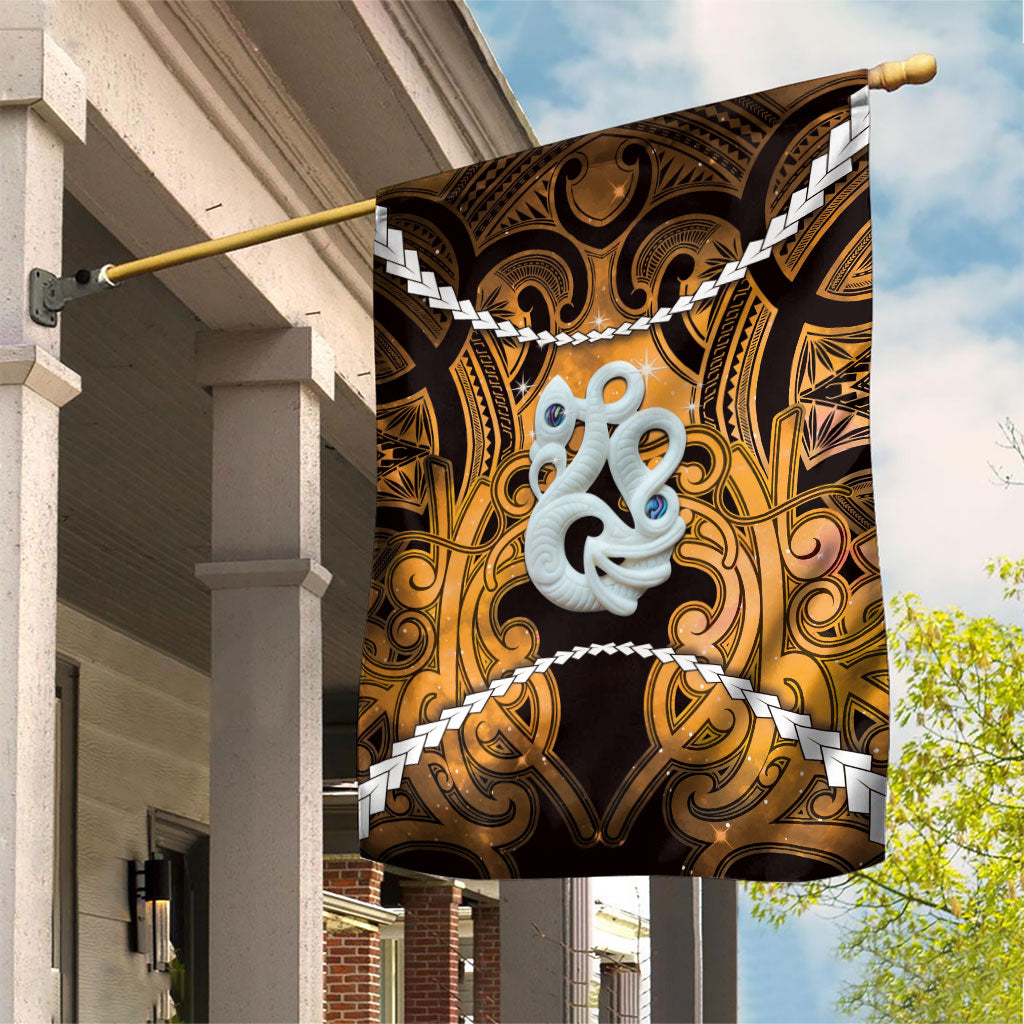 Maori Matariki Manaia Kowhai Garden Flag Maori Kowhaiwhai Pattern Galaxy