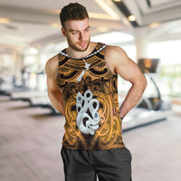 Personalised Maori Matariki Manaia Kowhai Men Tank Top Maori Kowhaiwhai Pattern Galaxy