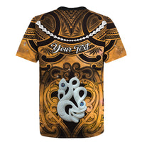 Personalised Maori Matariki Manaia Kowhai Rugby Jersey Maori Kowhaiwhai Pattern Galaxy