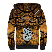 Personalised Maori Matariki Manaia Kowhai Sherpa Hoodie Maori Kowhaiwhai Pattern Galaxy