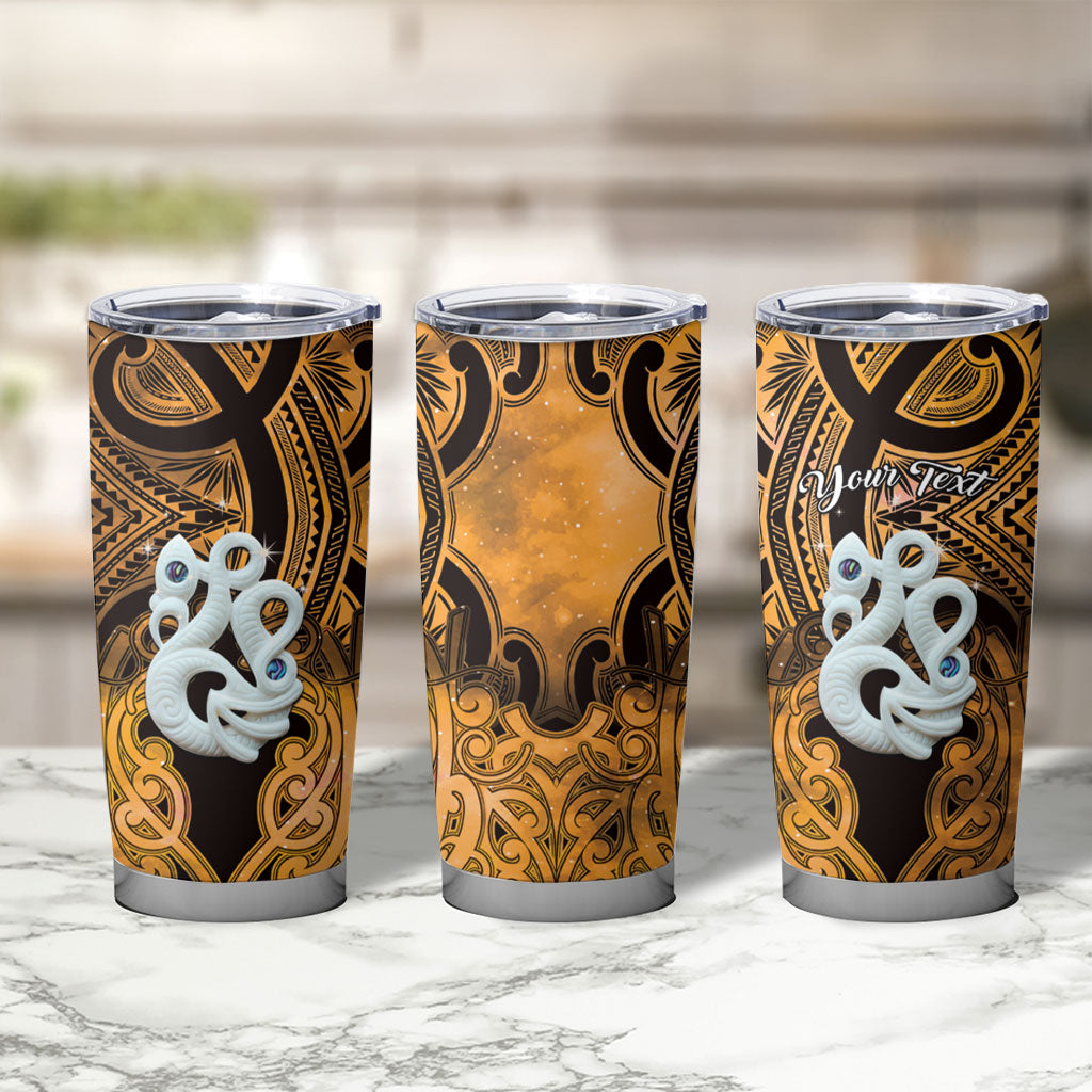 Personalised Maori Matariki Manaia Kowhai Tumbler Cup Maori Kowhaiwhai Pattern Galaxy