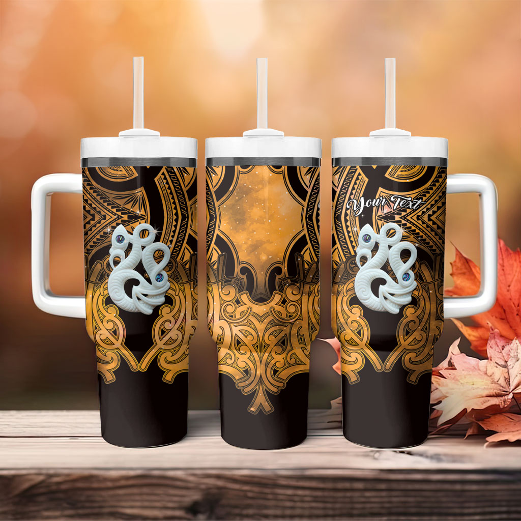 Personalised Maori Matariki Manaia Kowhai Tumbler With Handle Maori Kowhaiwhai Pattern Galaxy