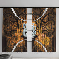 Maori Matariki Manaia Kowhai Window Curtain Maori Kowhaiwhai Pattern Galaxy
