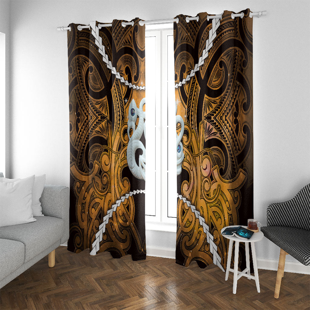 Maori Matariki Manaia Kowhai Window Curtain Maori Kowhaiwhai Pattern Galaxy