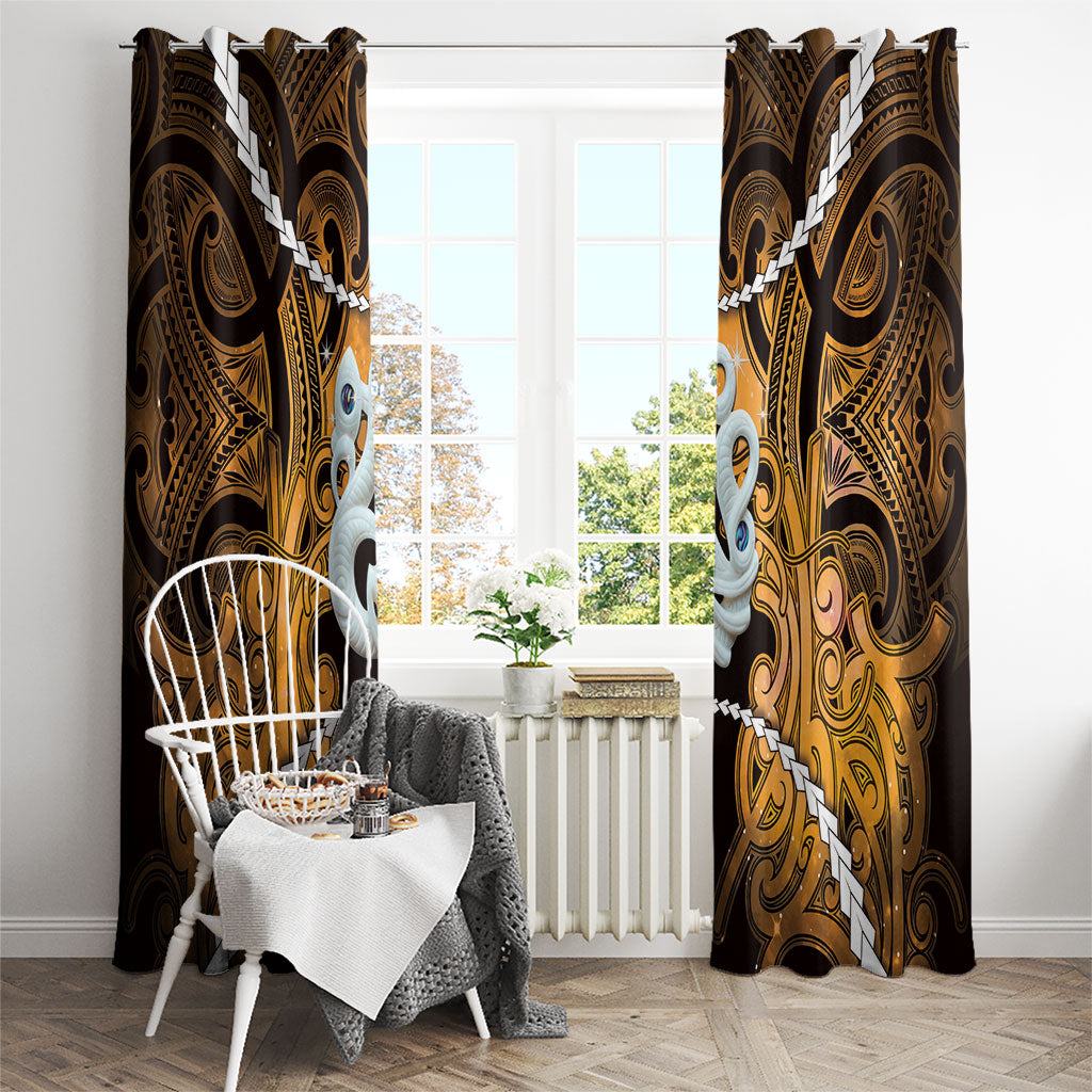 Maori Matariki Manaia Kowhai Window Curtain Maori Kowhaiwhai Pattern Galaxy