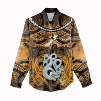 Personalised Maori Matariki Manaia Kowhai Women Casual Shirt Maori Kowhaiwhai Pattern Galaxy