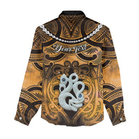 Personalised Maori Matariki Manaia Kowhai Women Casual Shirt Maori Kowhaiwhai Pattern Galaxy