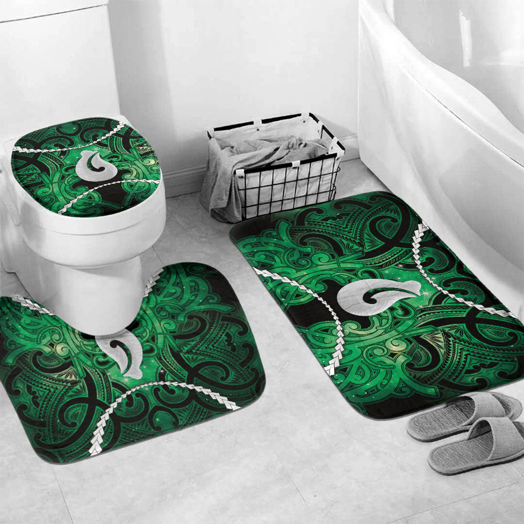 Maori Matariki Hei Matau Kakariki Bathroom Set Maori Kowhaiwhai Pattern Galaxy