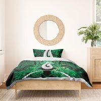 Maori Matariki Hei Matau Kakariki Bedding Set Maori Kowhaiwhai Pattern Galaxy