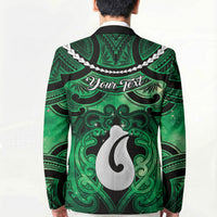 Personalised Maori Matariki Hei Matau Kakariki Blazer Maori Kowhaiwhai Pattern Galaxy