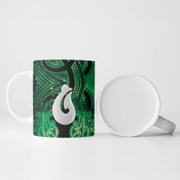 Personalised Maori Matariki Hei Matau Kakariki Ceramic Mug Maori Kowhaiwhai Pattern Galaxy