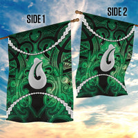 Maori Matariki Hei Matau Kakariki Garden Flag Maori Kowhaiwhai Pattern Galaxy